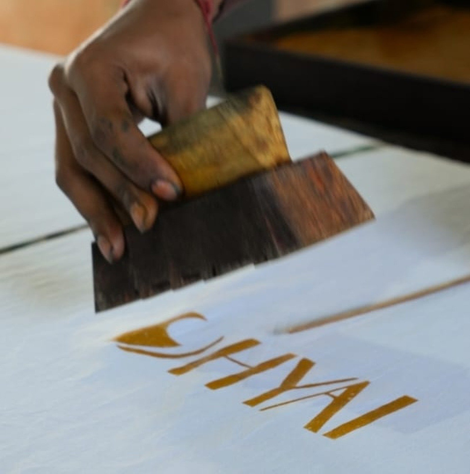 Block printing the DHYAI mark
